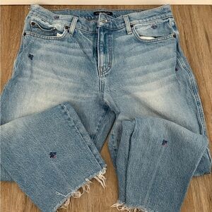 Lucky Brand Sienna Light Blue Embroidered Jeans